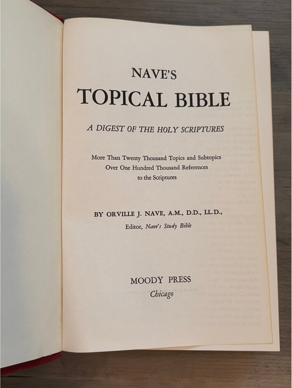 Nave's Topical Bible A Digest Of The Holy Scriptures Moody Press Hard Cover